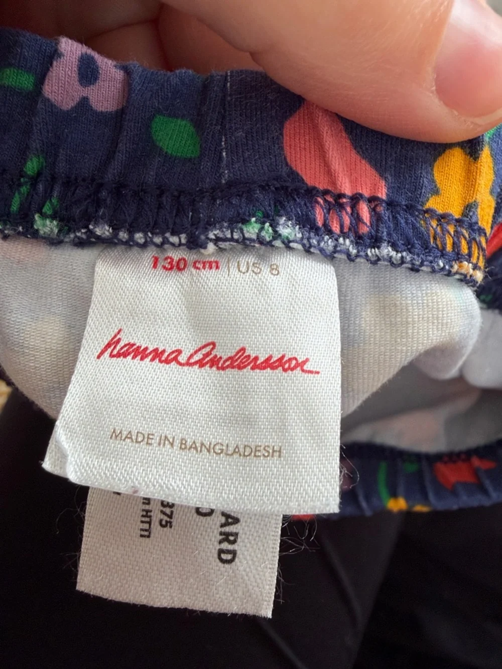 Bundle of 3 Hanna andersson cotton leggings striped and floral size 130cm/US 8 - Picture 5 of 9